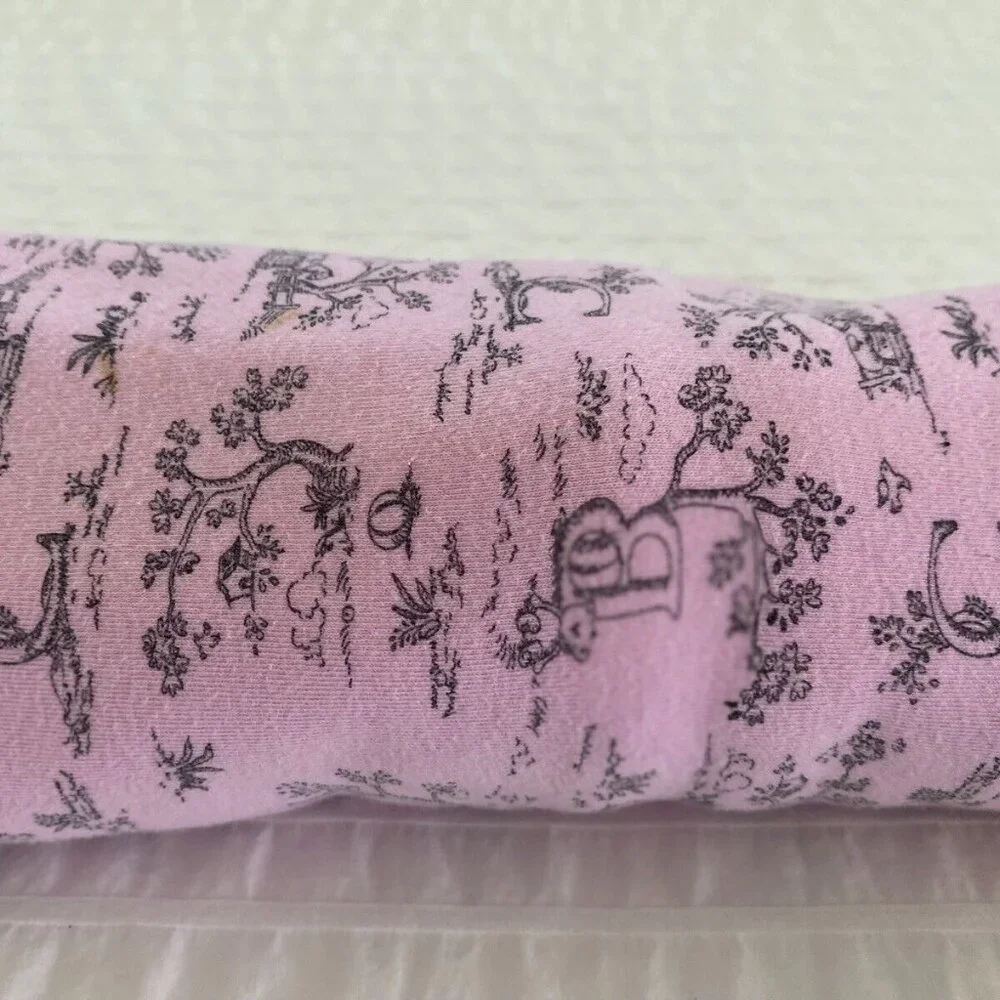Starting Out Pink White ABC Toile Baby Girl Blanket Lovey Cotton 24